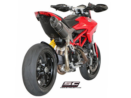 Picture of Oval carbon fibre exhaust, high mount