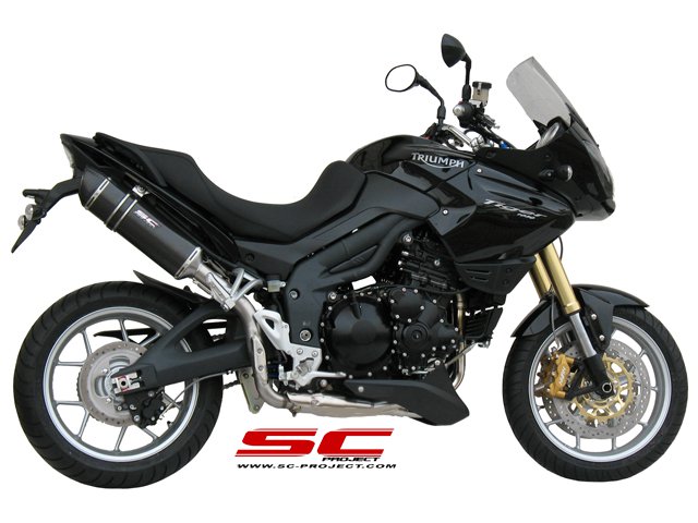 Picture of Oval carbon fibre exhaust, high mount