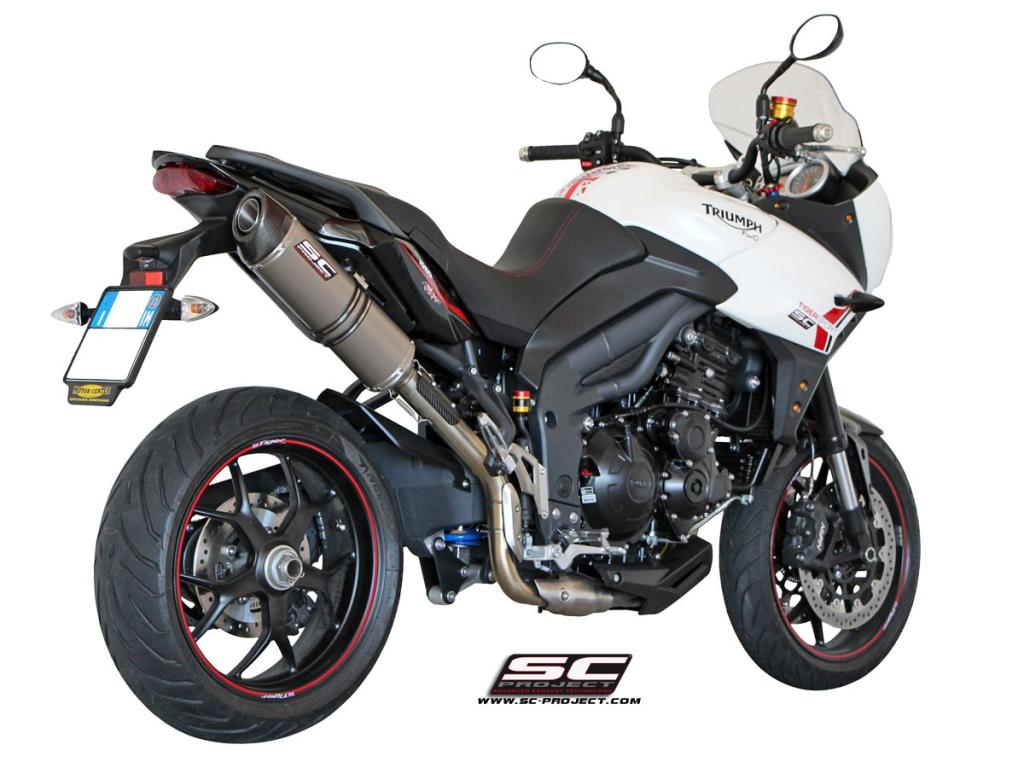 Picture of Oval titanium exhaust, high mount