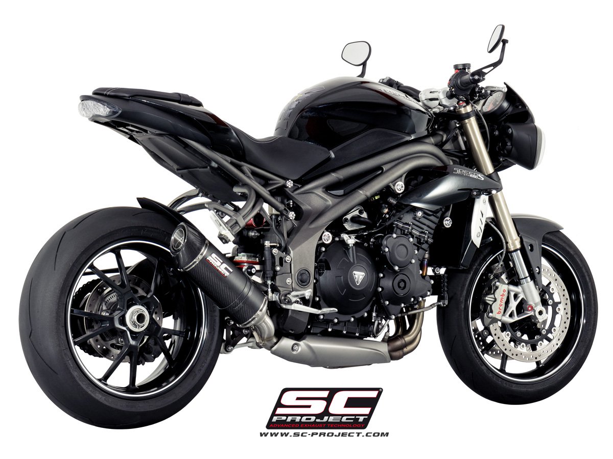 Picture of Oval carbon fibre exhaust, low mount
