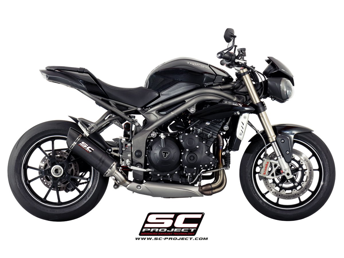 Picture of Oval carbon fibre exhaust, low mount
