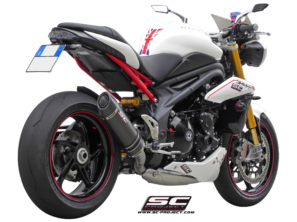 Picture of Oval carbon fibre exhaust, low mount