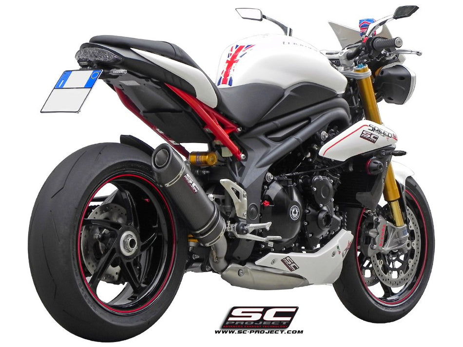 Picture of Oval carbon fibre exhaust, low mount