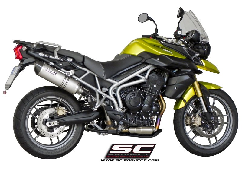 Picture of Oval titanium exhaust, high mount