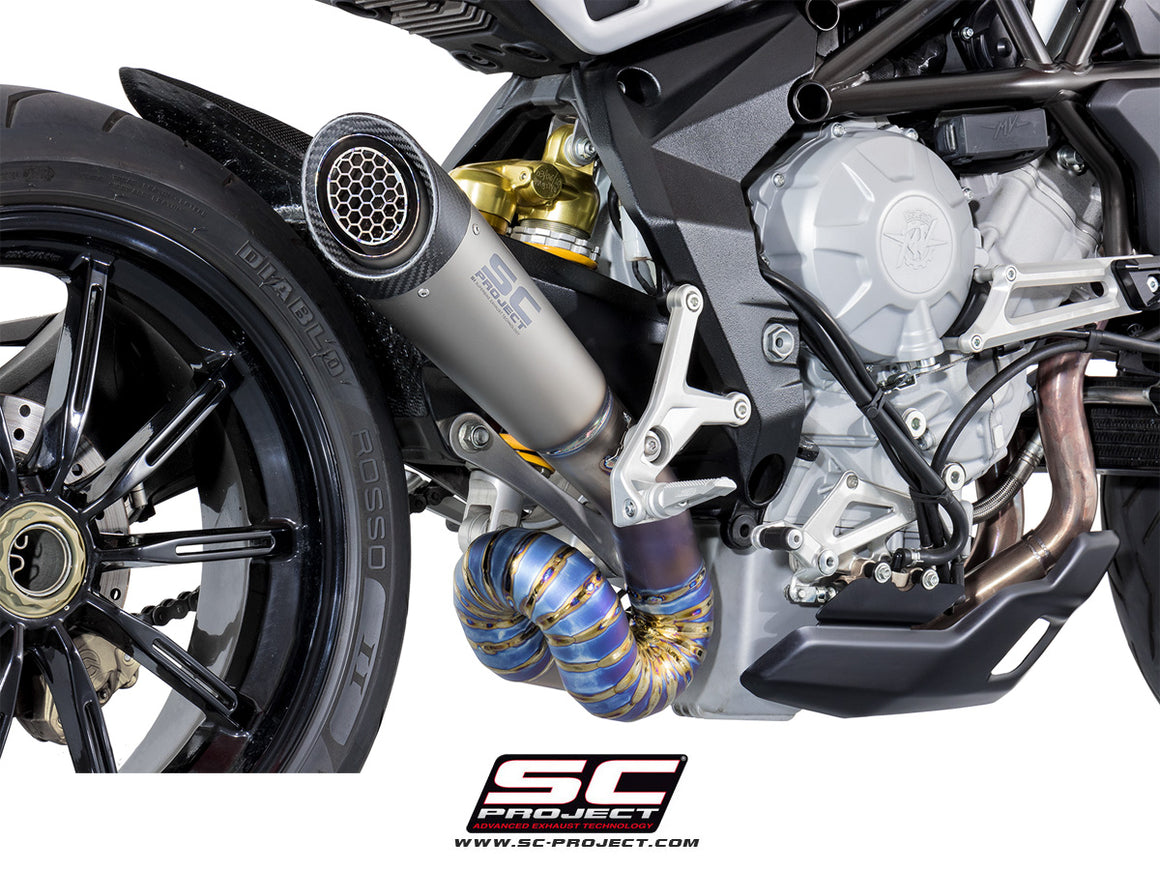 Picture of S1 titanium exhaust, with welded sector link pipe
