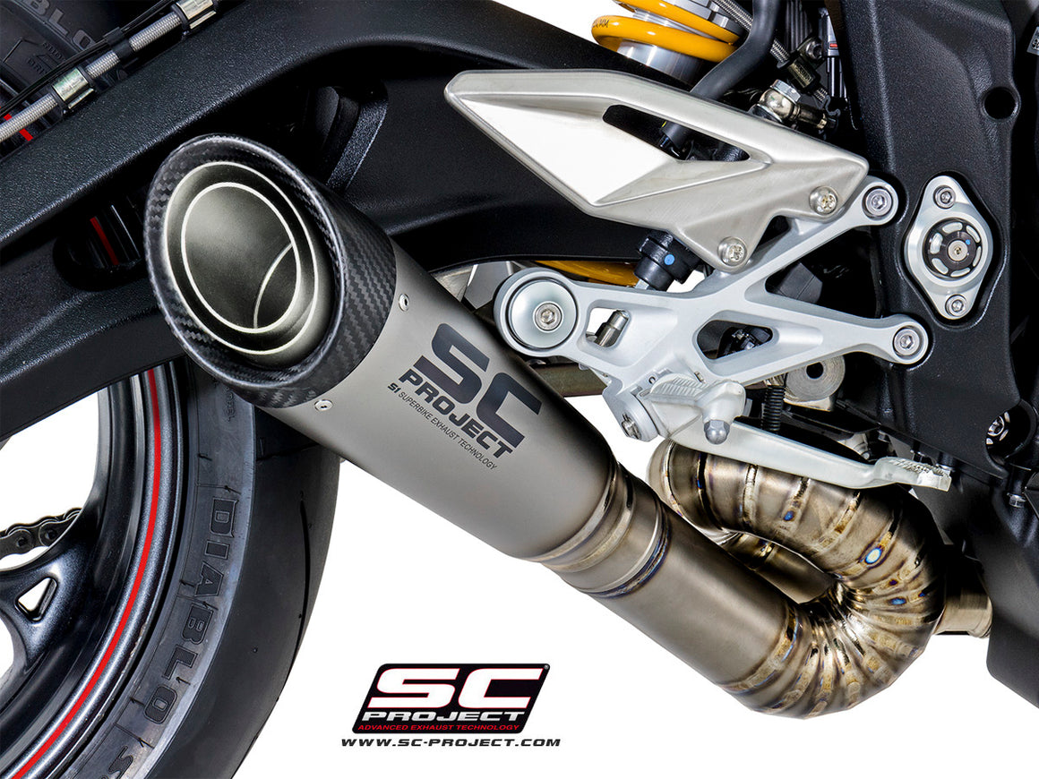 Picture of S1 titanium exhaust, with welded sector link pipe