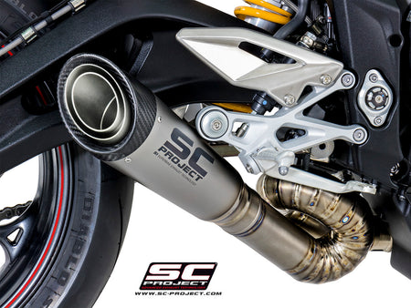 Picture of S1 titanium exhaust, with welded sector link pipe