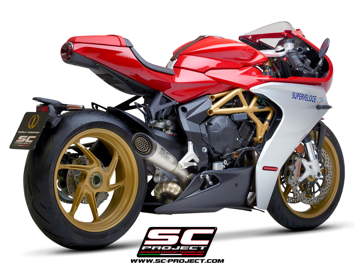 Picture of S1 titanium exhaust, with welded sector link pipe