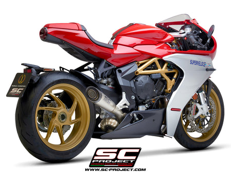 Picture of S1 titanium exhaust, with welded sector link pipe