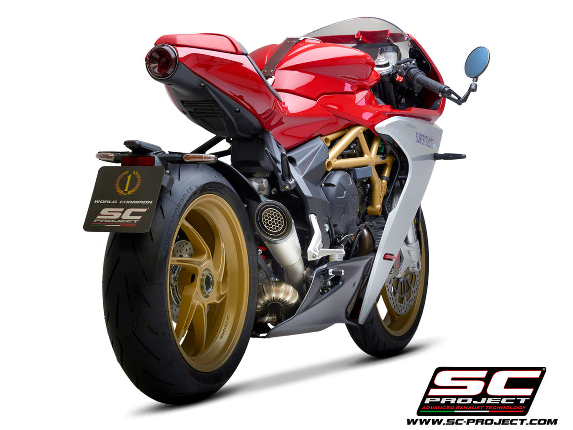 Picture of S1 titanium exhaust, with welded sector link pipe