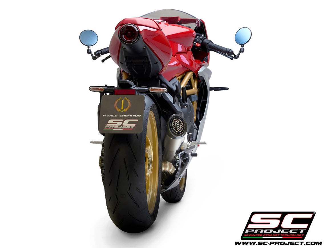 Picture of S1 titanium exhaust, with welded sector link pipe