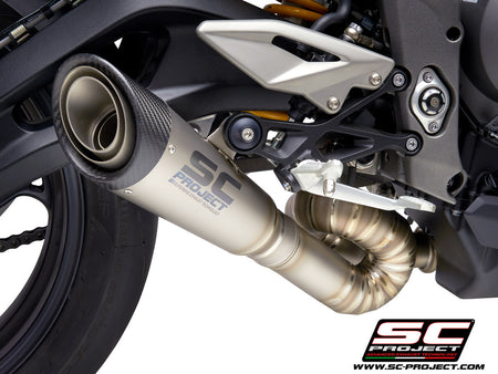 Picture of S1 titanium exhaust, with welded sector link pipe