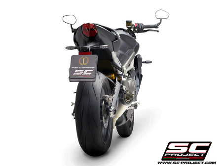 Picture of S1 titanium exhaust, with welded sector link pipe
