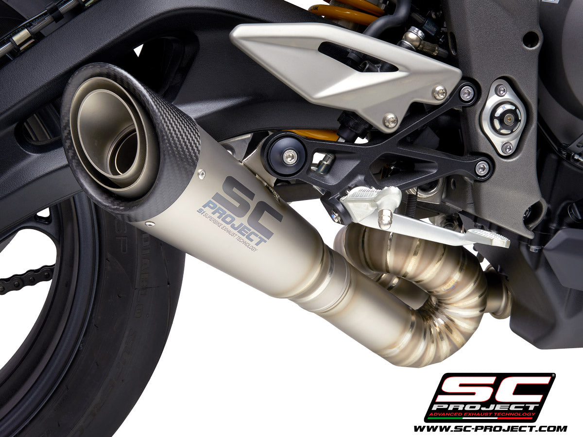 Picture of S1 titanium exhaust, with welded sector link pipe