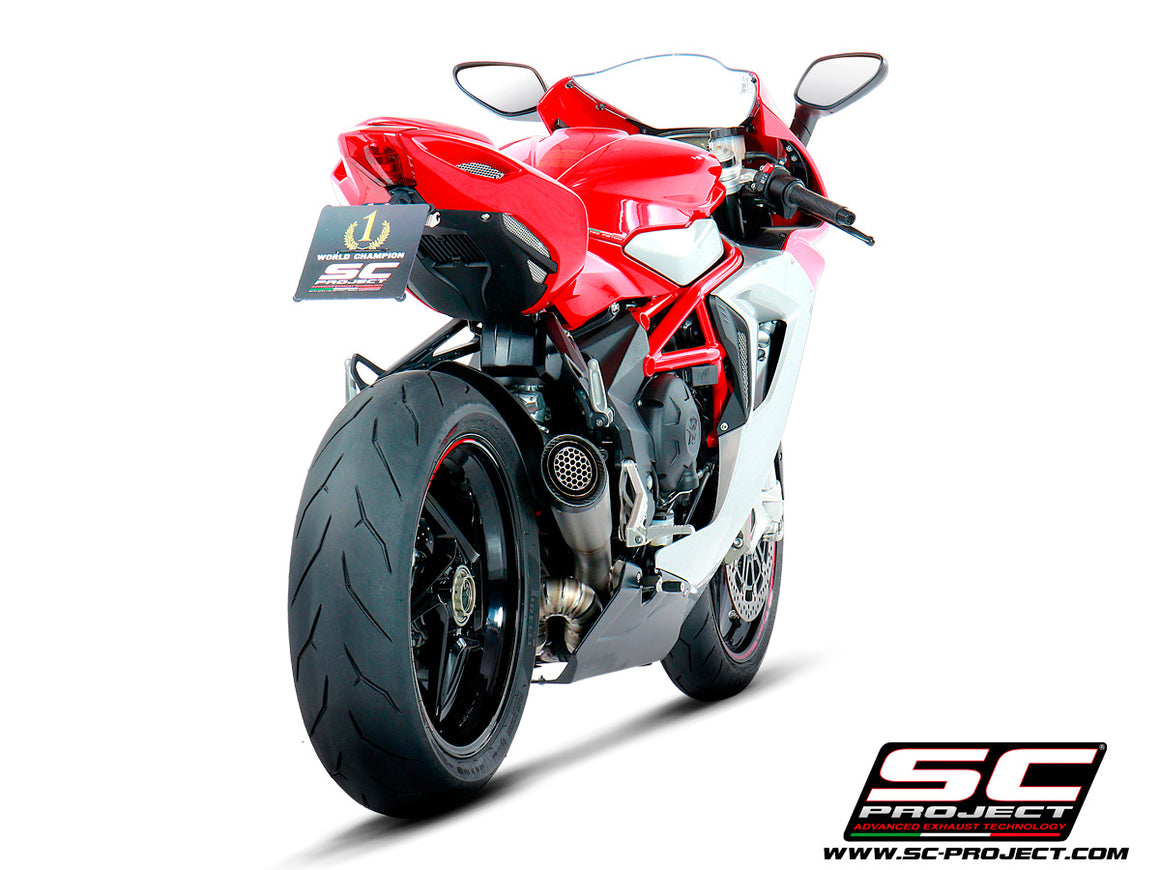 Picture of S1 titanium exhaust, with welded sector link pipe