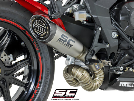 Picture of S1 titanium exhaust, with welded sector link pipe