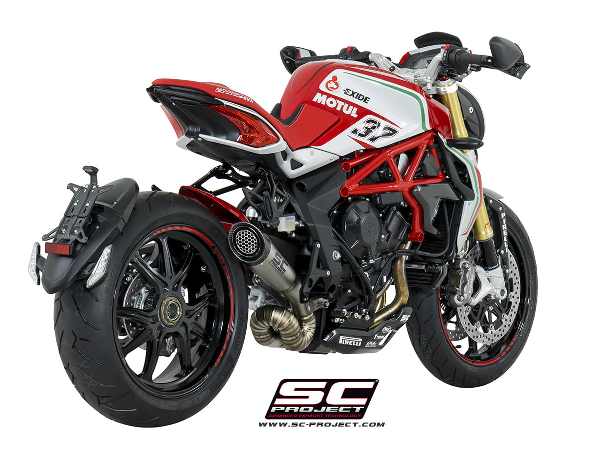 Picture of S1 titanium exhaust, with welded sector link pipe