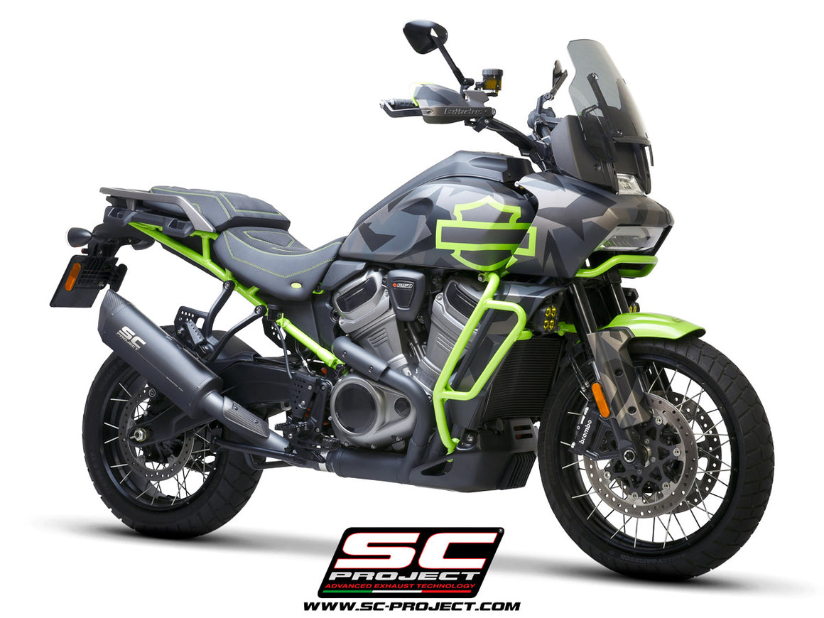 Picture of SC1-R GT titanium exhaust, matt black, with racing link pipe
