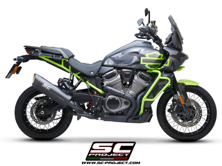 Picture of SC1-R GT titanium exhaust, matt black, with racing link pipe