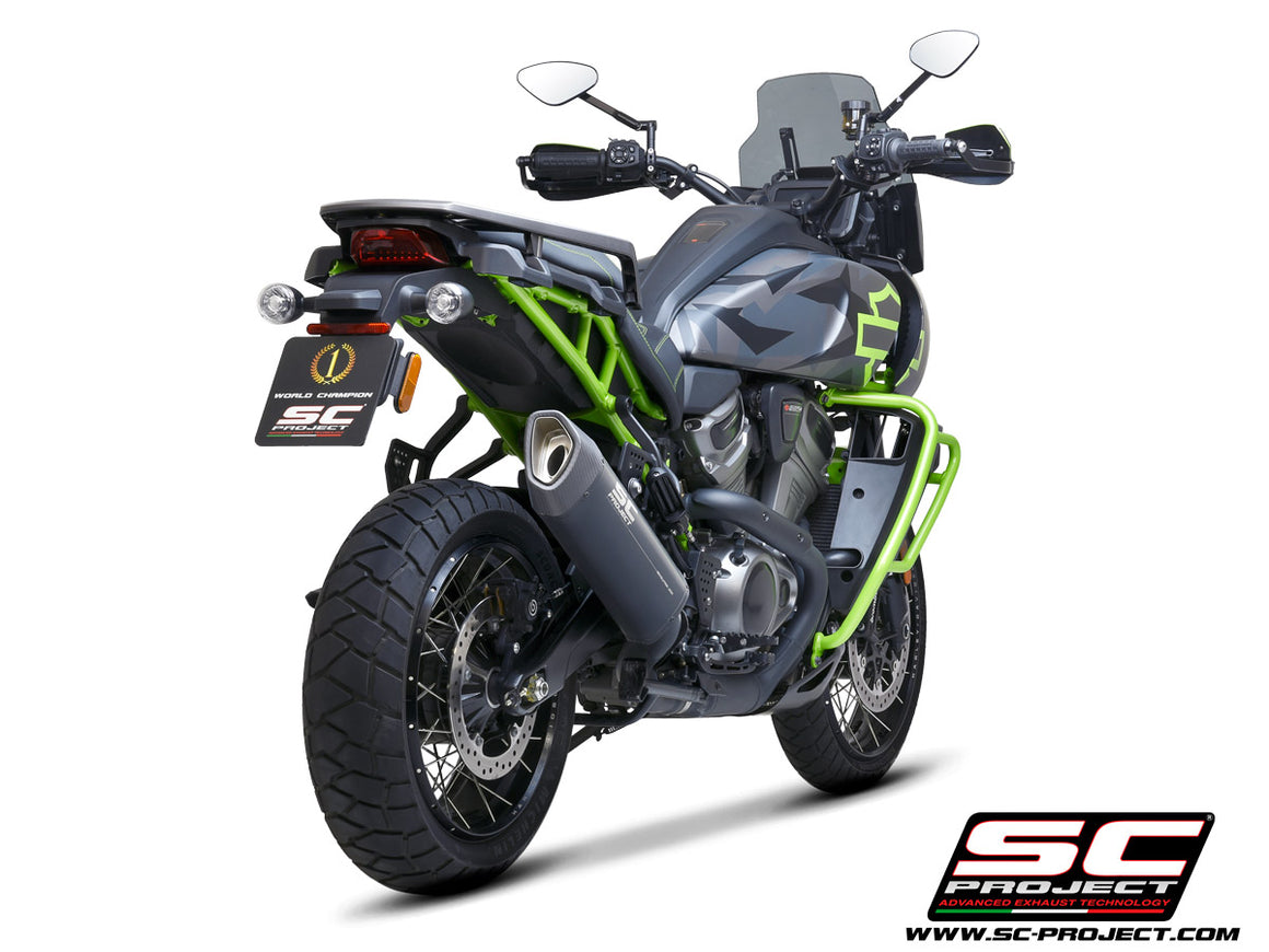 Picture of SC1-R GT titanium exhaust, matt black, with racing link pipe