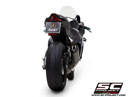Picture of SC1-R carbon fibre exhaust, with de-cat link pipe