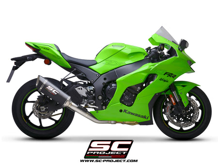 Picture of SC1-R carbon fibre exhaust, with de-cat link pipe