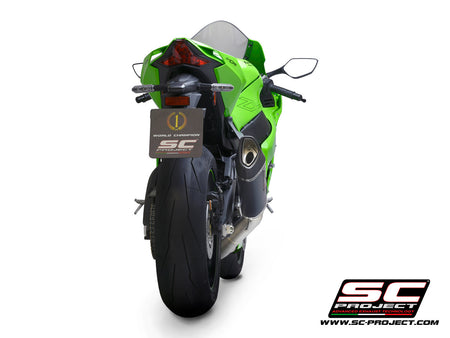 Picture of SC1-R carbon fibre exhaust, with de-cat link pipe