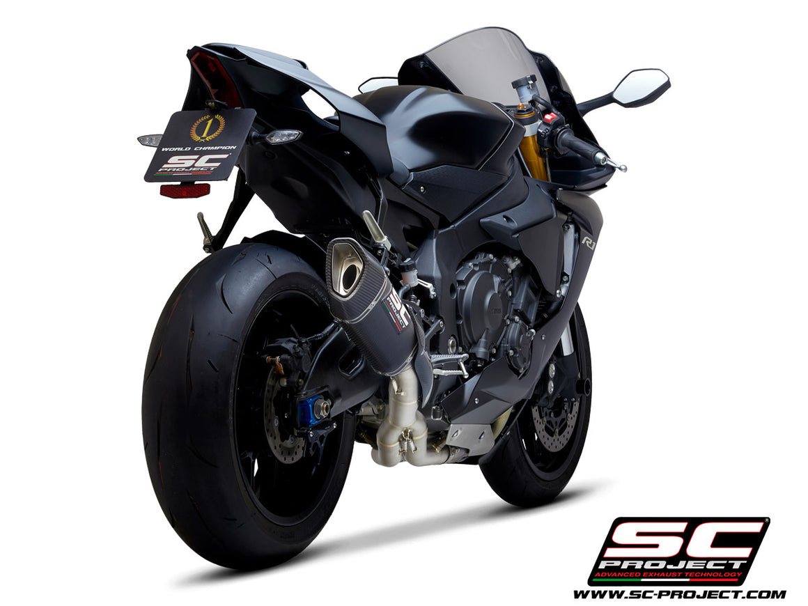 Picture of SC1-R carbon fibre exhaust (250 mm), with de-cat link pipe