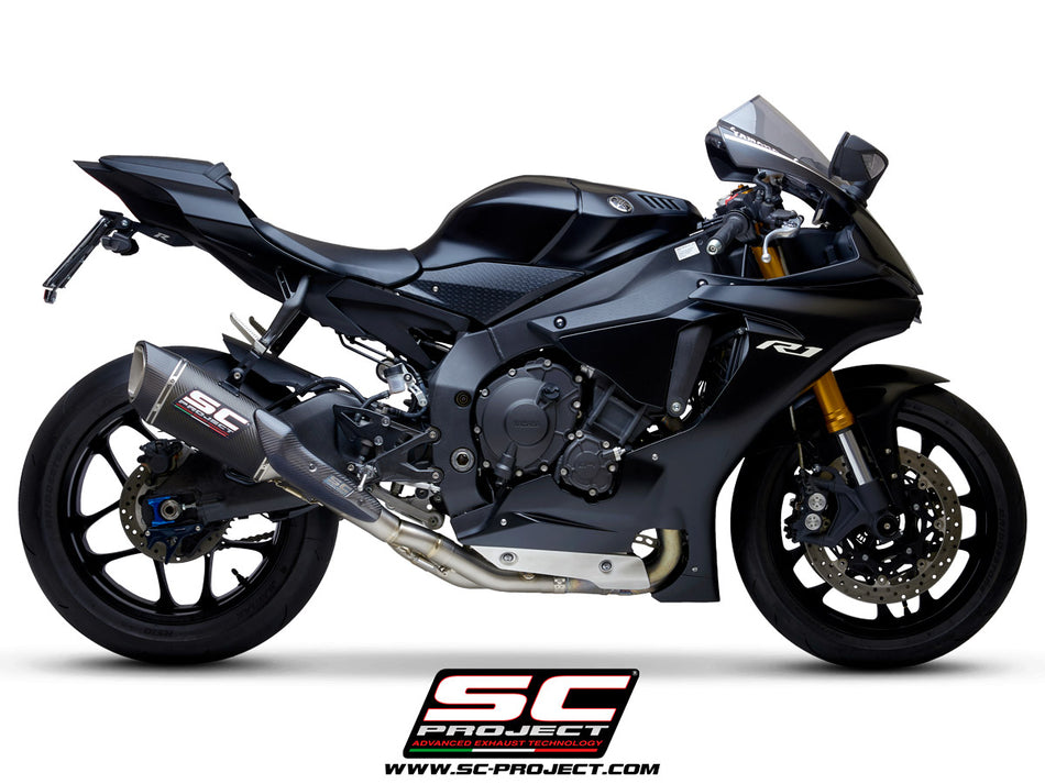 Picture of SC1-R carbon fibre exhaust (250 mm), with de-cat link pipe
