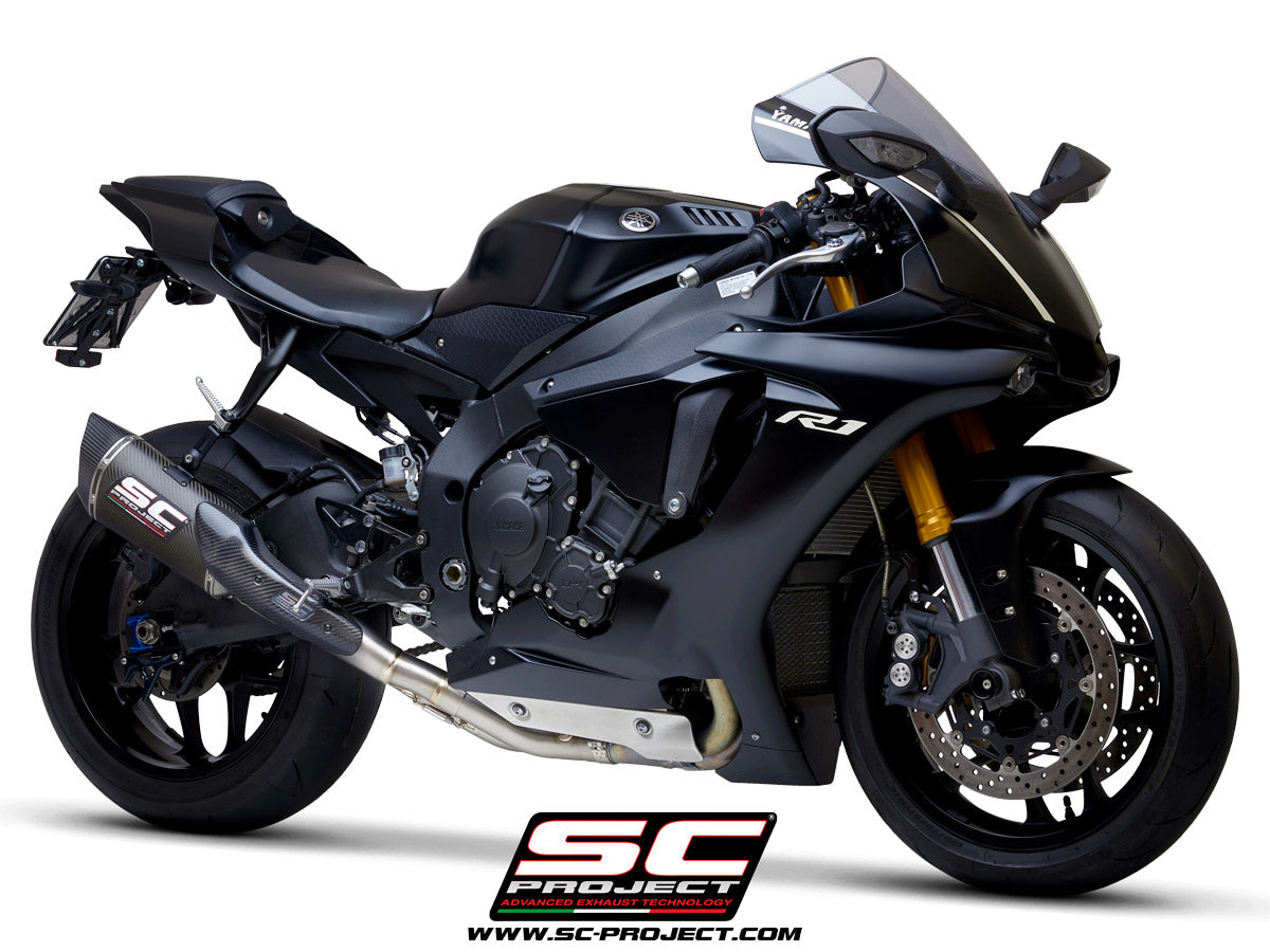 Picture of SC1-R carbon fibre exhaust (250 mm), with de-cat link pipe