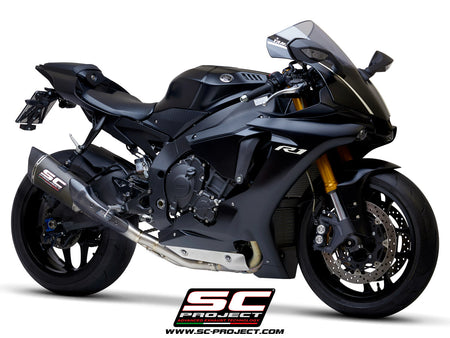 Picture of SC1-R carbon fibre exhaust (250 mm), with de-cat link pipe