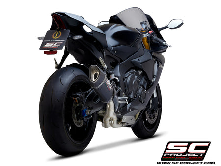 Picture of SC1-R carbon fibre exhaust (250 mm), with de-cat link pipe