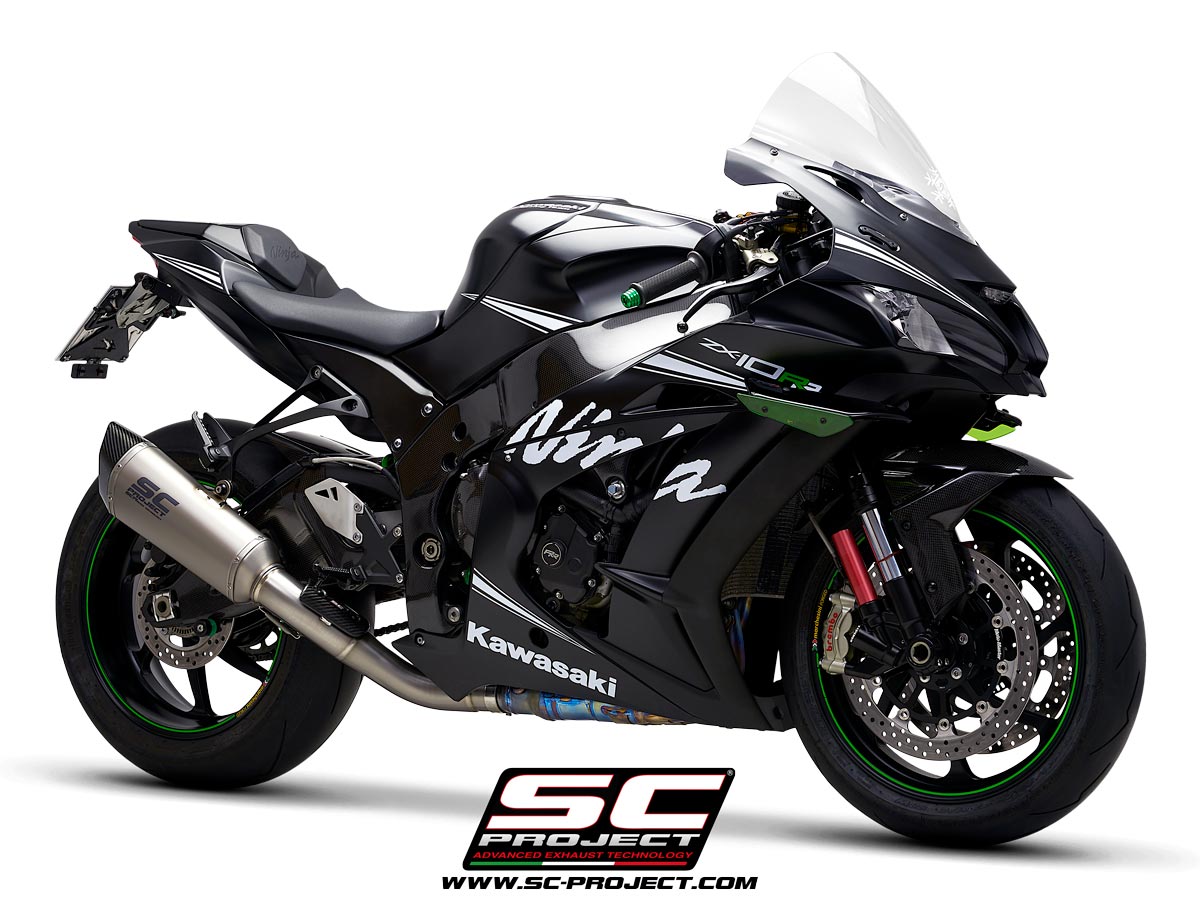 Picture of SC1-R titanium exhaust, with de-cat link pipe