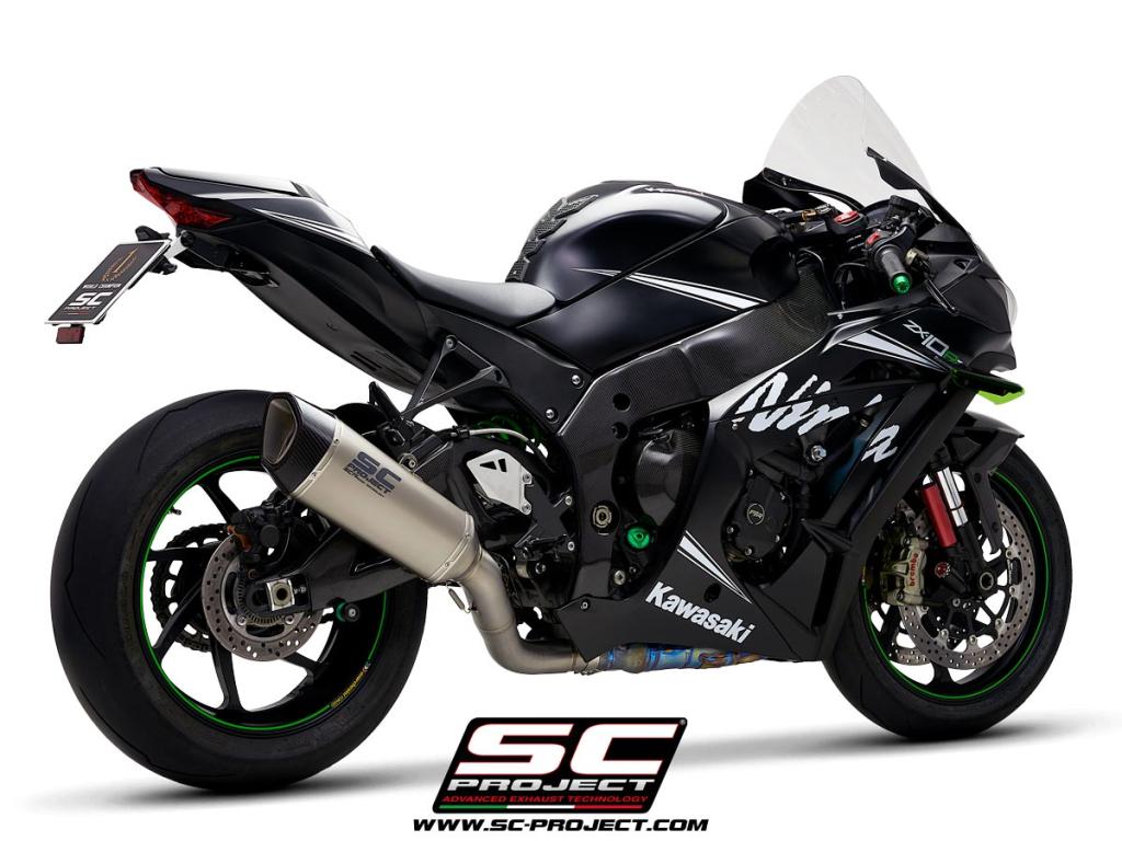 Picture of SC1-R titanium exhaust, with de-cat link pipe