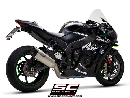 Picture of SC1-R titanium exhaust, with de-cat link pipe