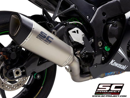 Picture of SC1-R titanium exhaust, with de-cat link pipe