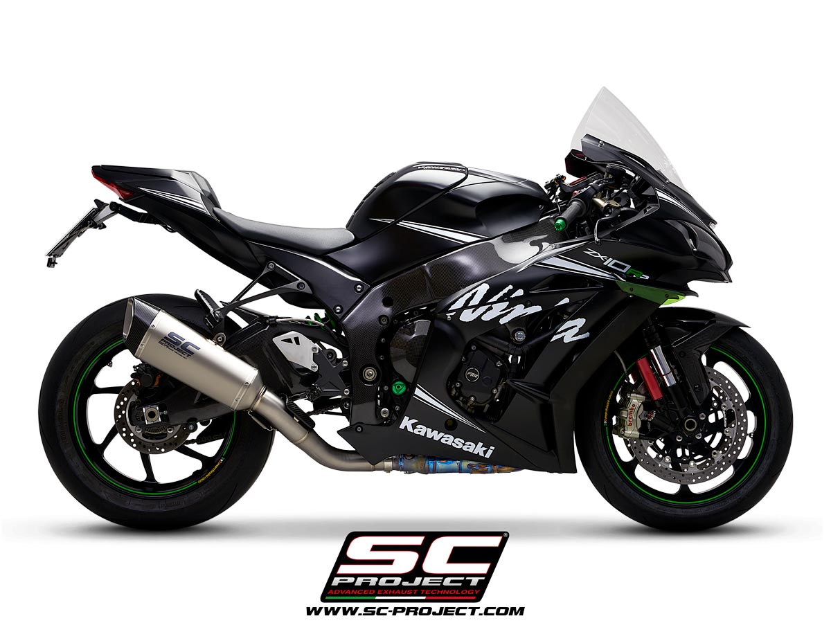Picture of SC1-R titanium exhaust, with de-cat link pipe