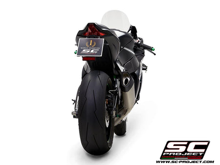 Picture of SC1-R titanium exhaust, with de-cat link pipe