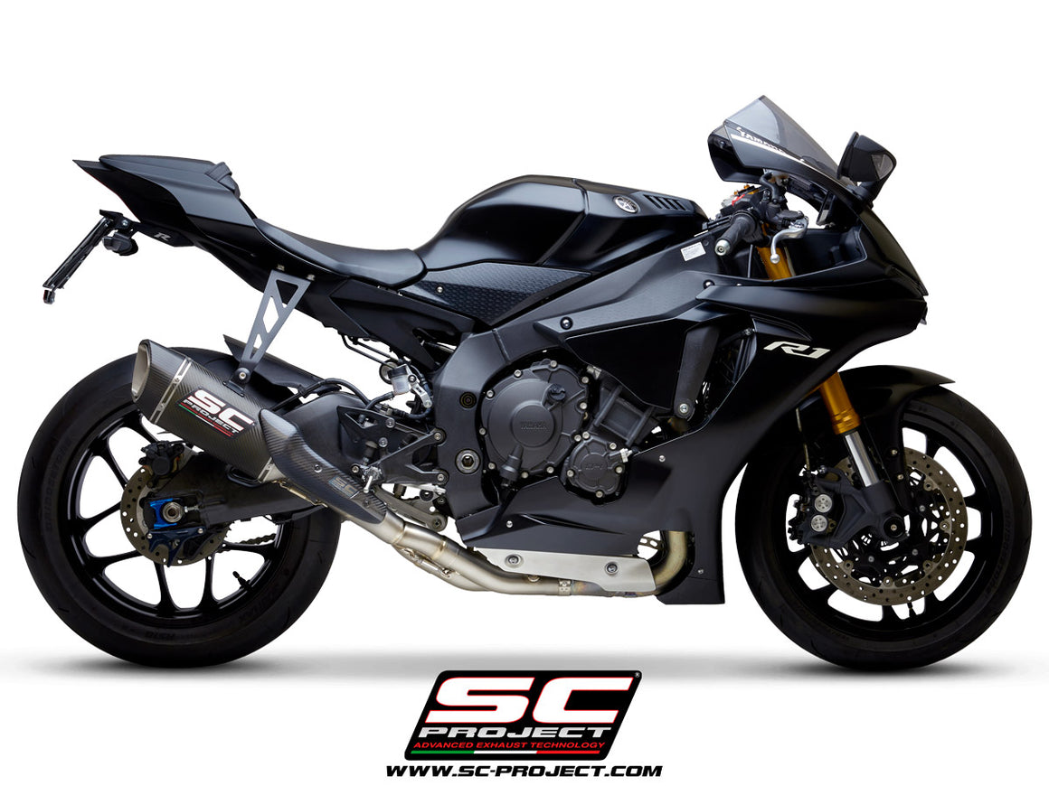 Picture of SC1-R titanium exhaust (250 mm), with de-cat link pipe