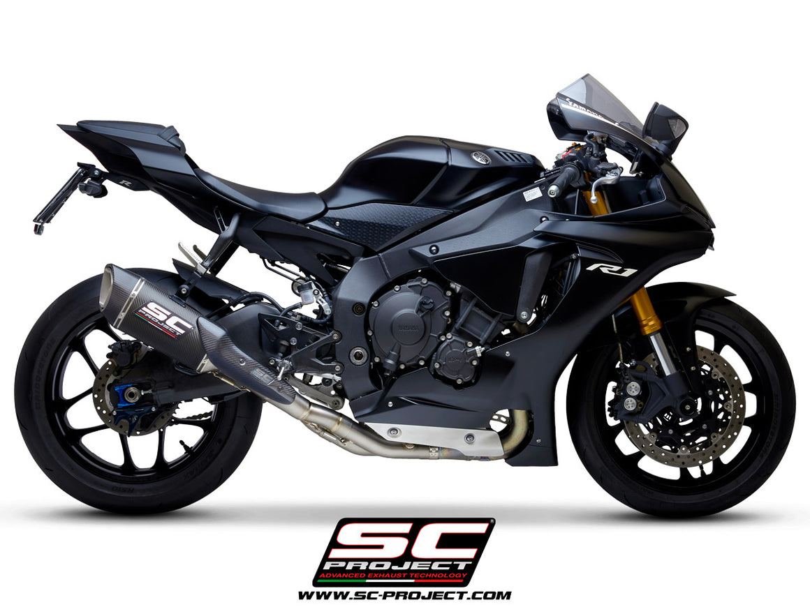 Picture of SC1-R titanium exhaust (250 mm), with de-cat link pipe