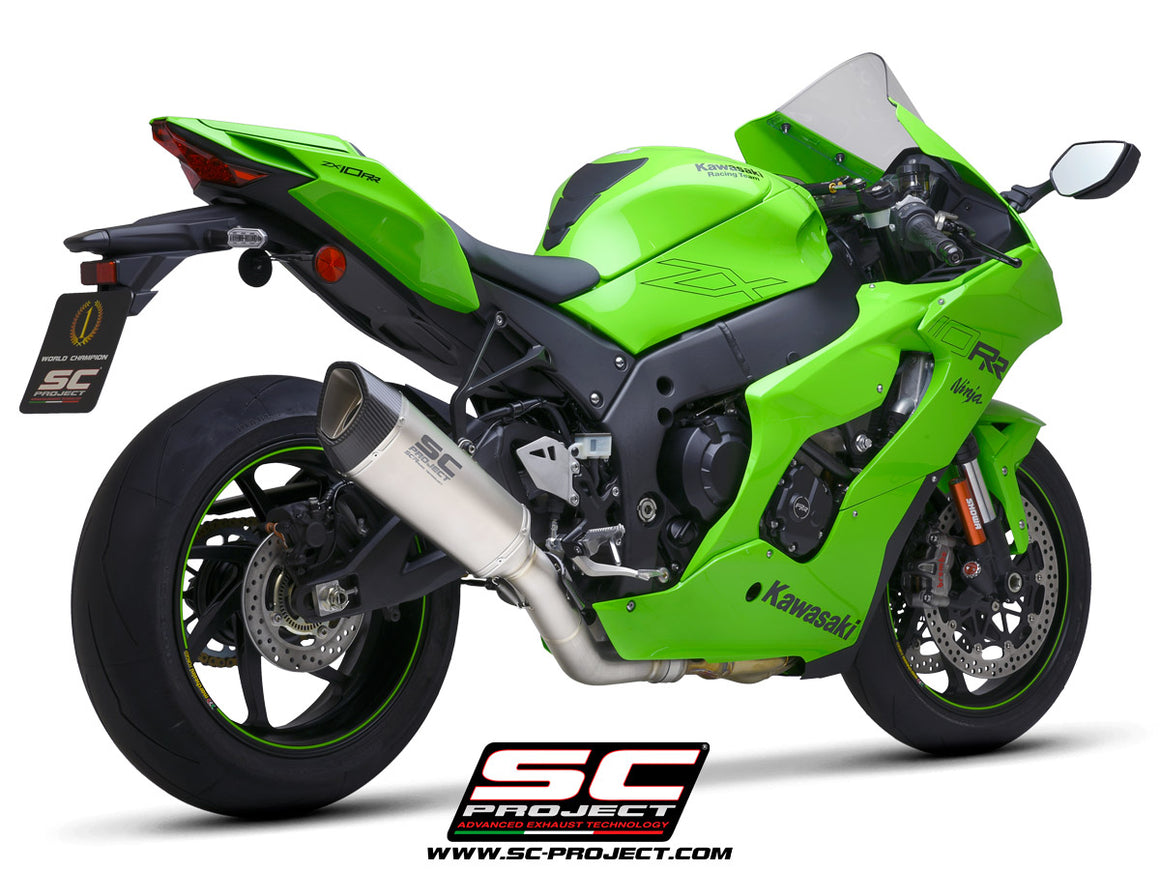 Picture of SC1-R titanium exhaust, with de-cat link pipe