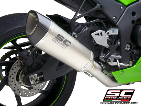 Picture of SC1-R titanium exhaust, with de-cat link pipe