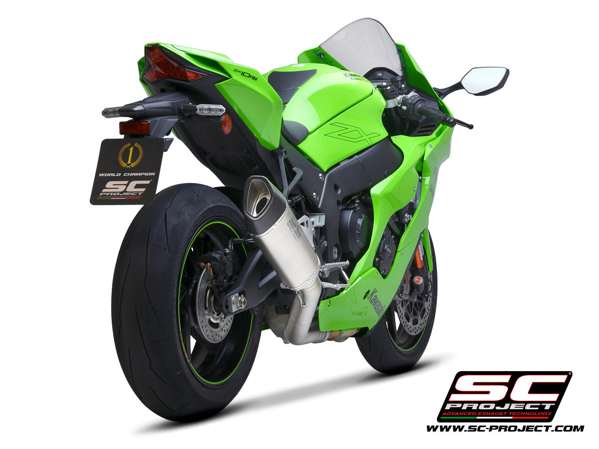 Picture of SC1-R titanium exhaust, with de-cat link pipe