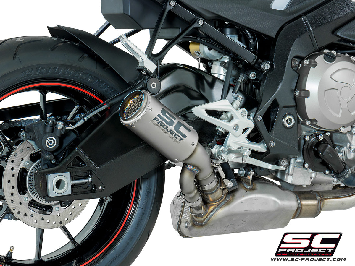 Picture of CR-T titanium exhaust, with stoneguard grid