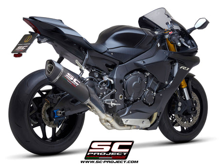 Picture of SC1-R carbon fibre exhaust (350 mm), with de-cat link pipe
