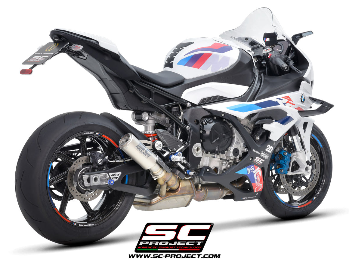 Picture of CR-T titanium exhaust, with stoneguard grid