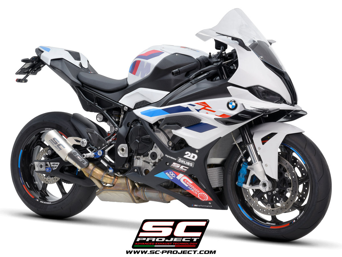 Picture of CR-T titanium exhaust, with stoneguard grid