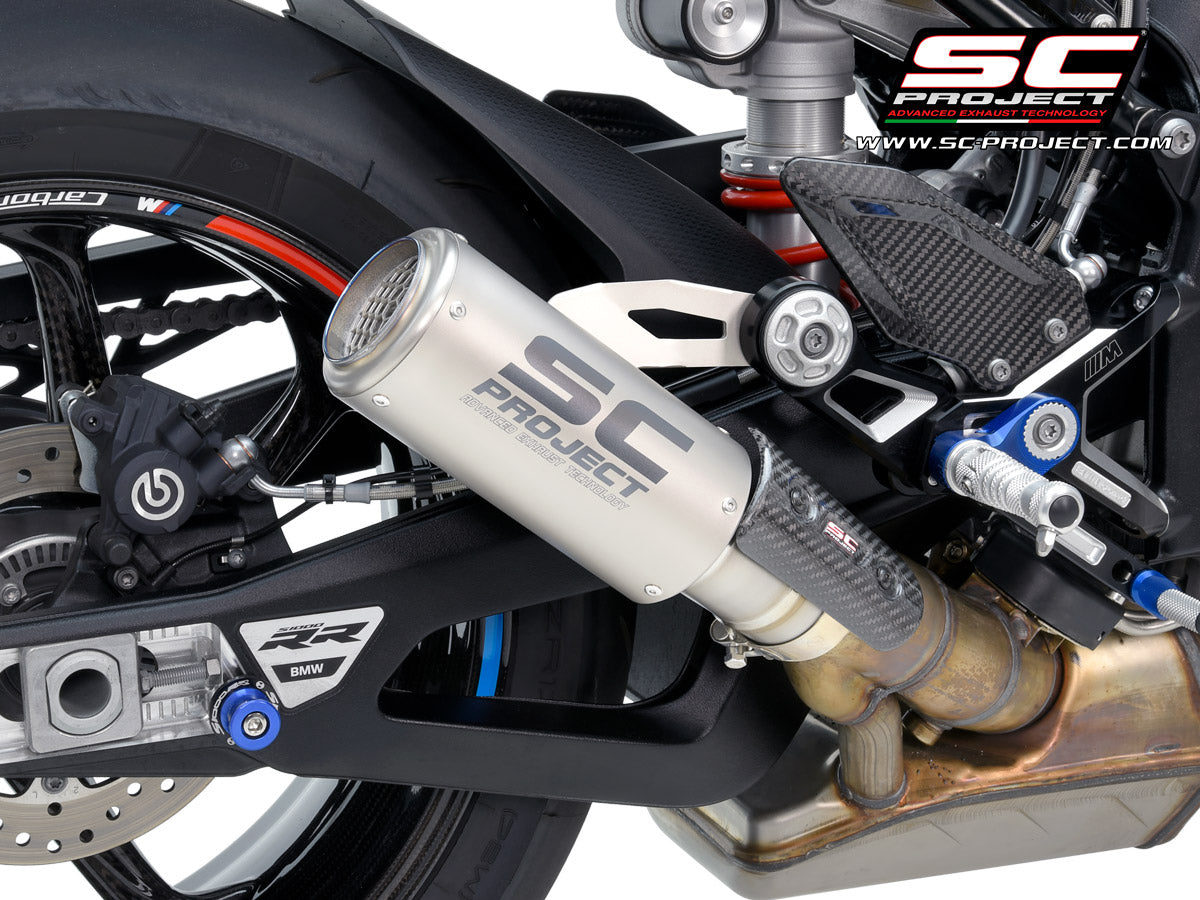 Picture of CR-T titanium exhaust, with stoneguard grid