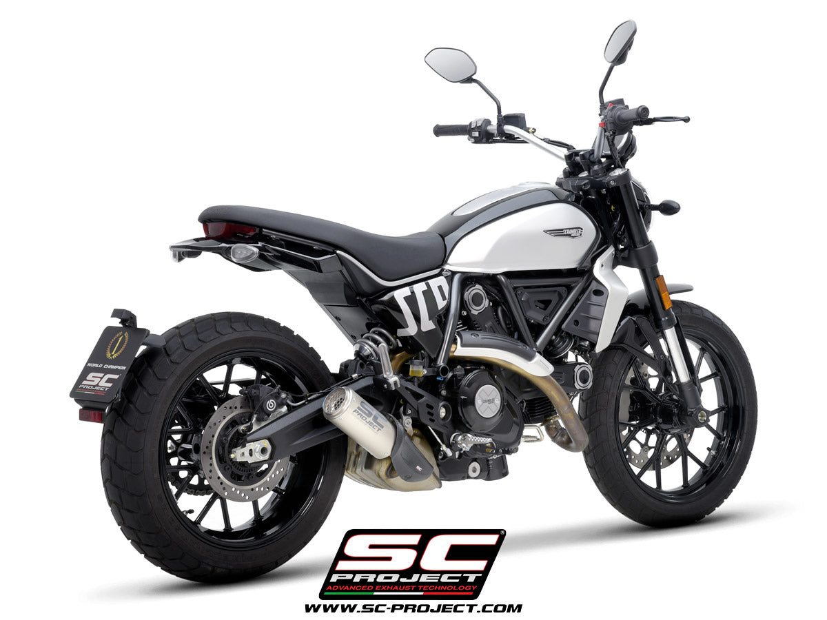 Picture of CR-T titanium exhaust, with stoneguard grid