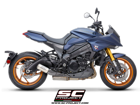 Picture of CR-T titanium exhaust, with stoneguard grid